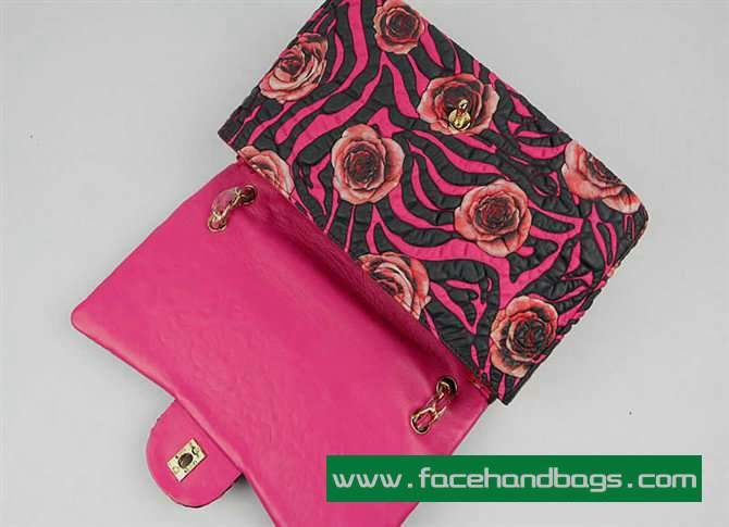 Chanel 2.55 Rose Handbag 50136 Gold Hardware-Rose Red - Click Image to Close